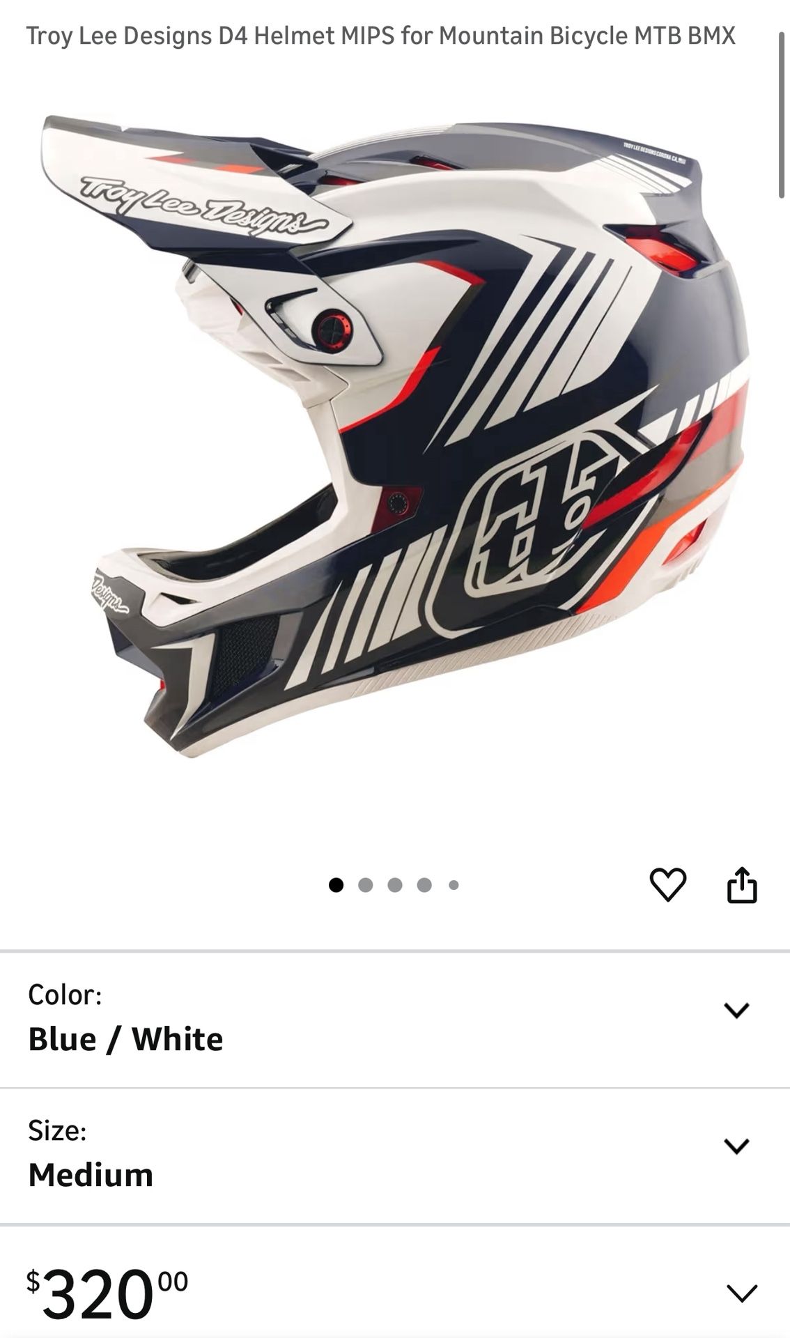 Troy Lee Designs D4 Helmet MIPS for Mountain Bicycle MTB BMX