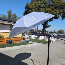 58" White Parabolic Umbrella | Unplugged Studio