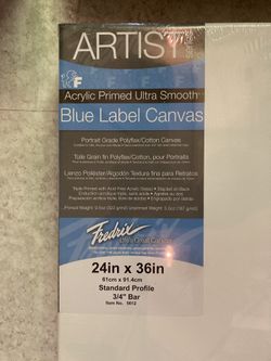 3x Fredrix Artists Blue Label 24x36 Canvas