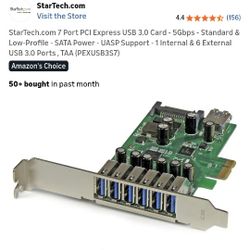 7 USB 3.0 Port PCIe Card StarTech