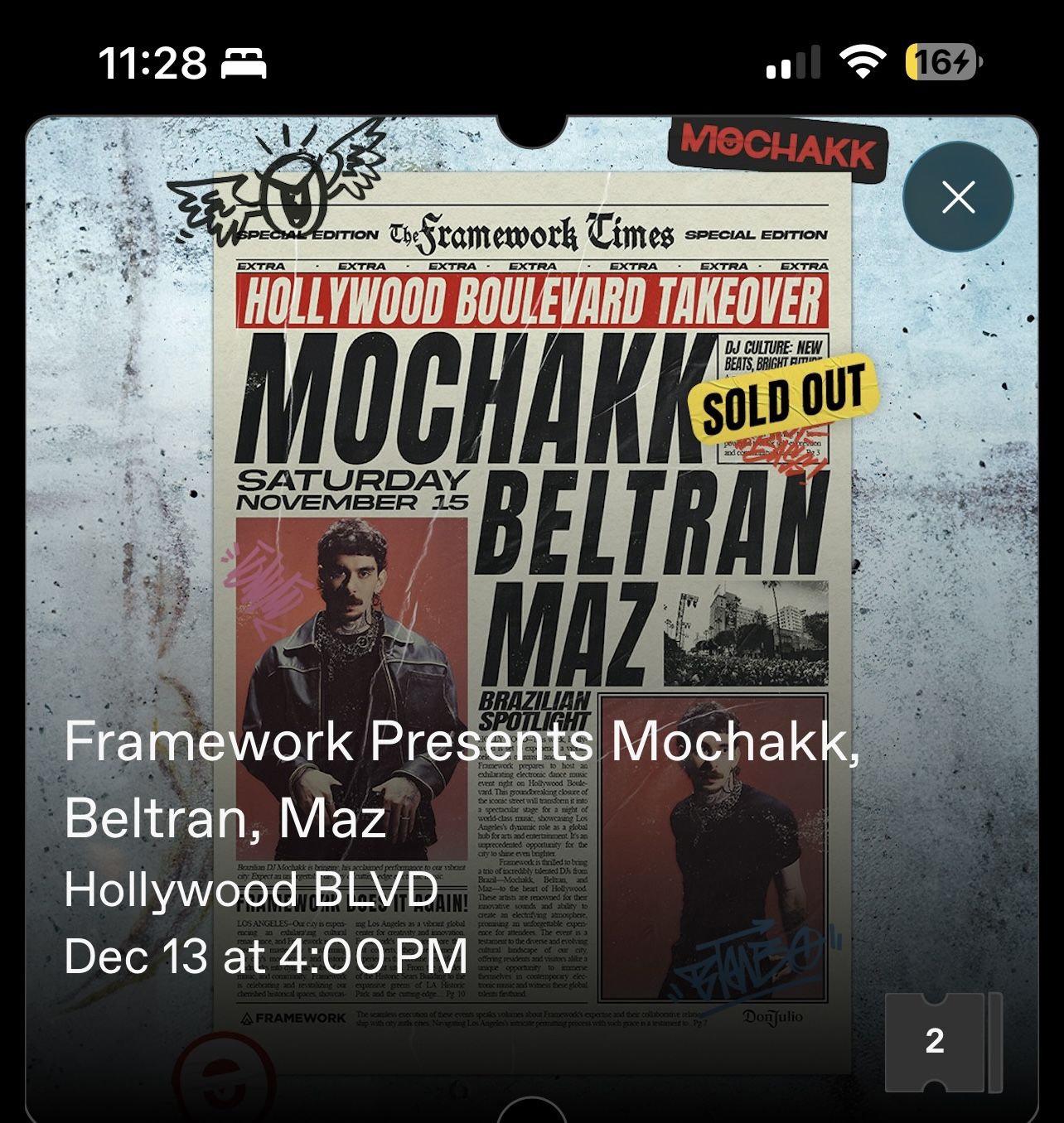 Mochakk ticket