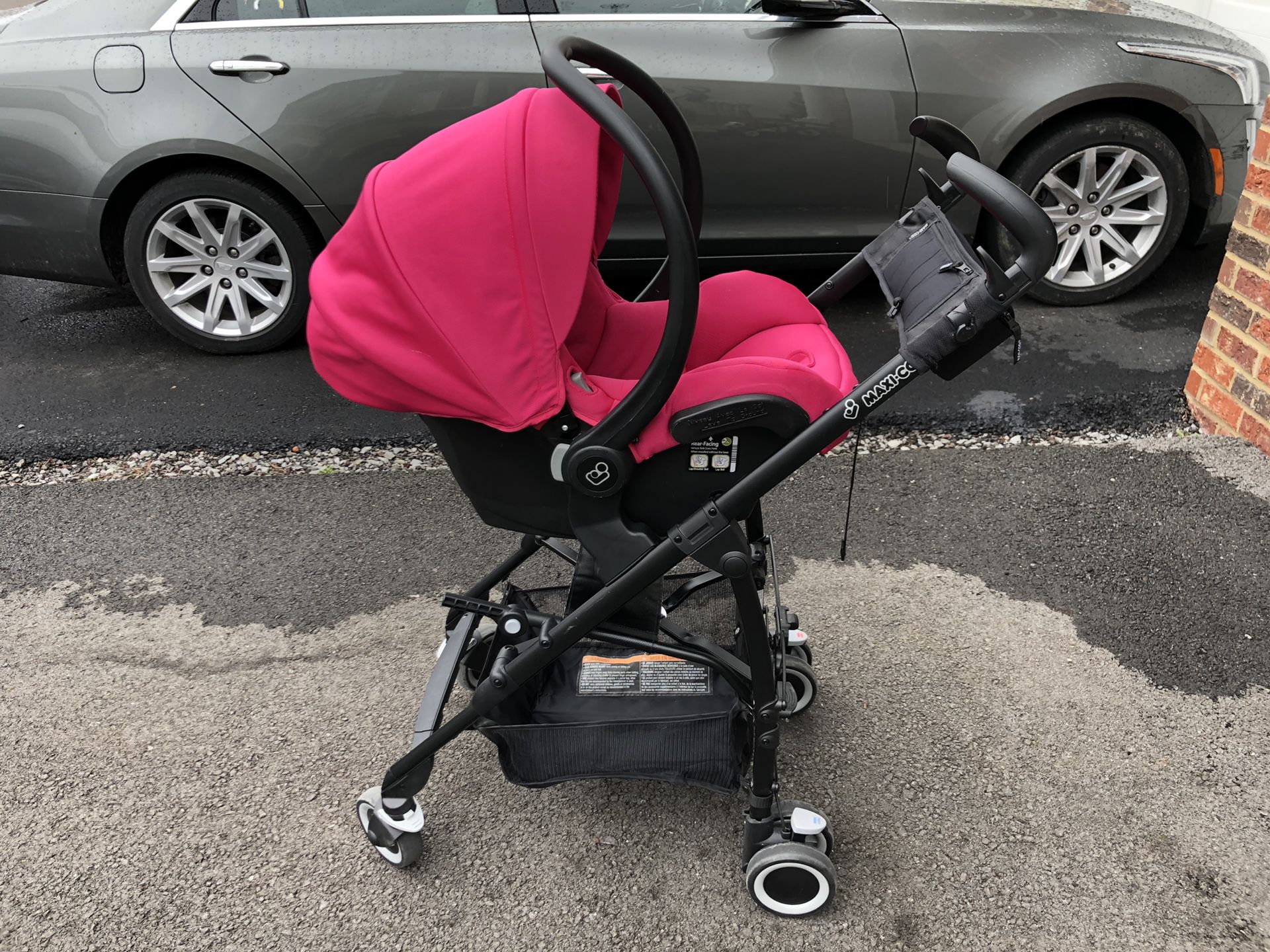 Maxi-Cosi Mico AP Infant Car seat Rose Pink With Black Base & Maxi-Taxi Stroller