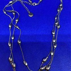 Sterling Silver Three Layer Necklace 