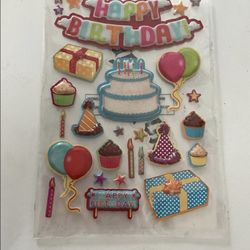 Happy Birthday Scrapbooking Stickers  new