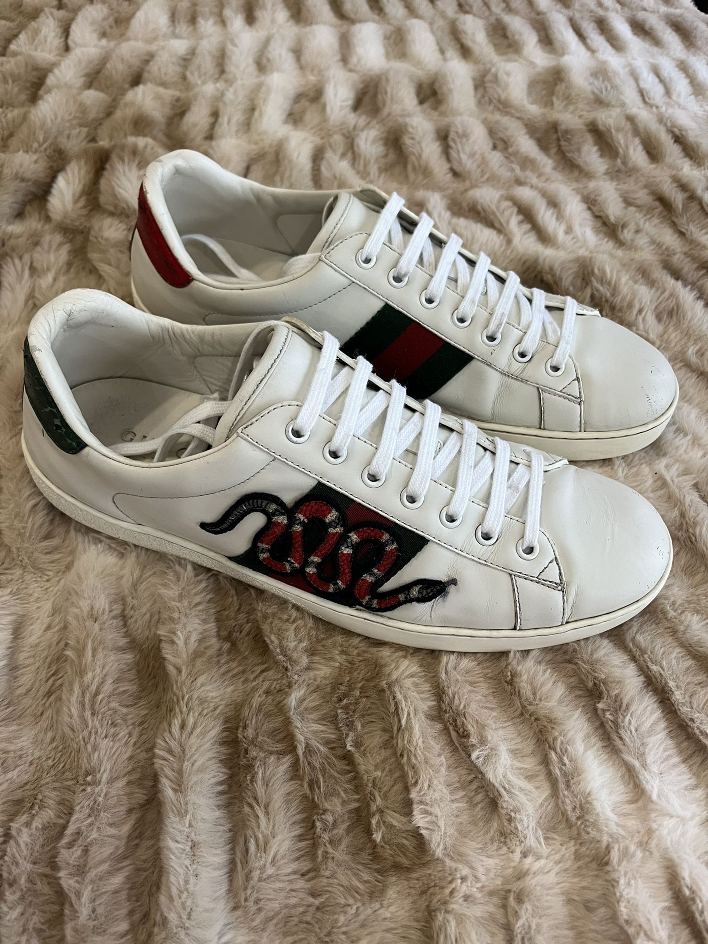 Gucci Ace Embroidered Snake Sneakers