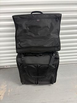 TUMI Wheeled & Carried Garment Bag Travel Suitcase Set - Black Genuine Vintage