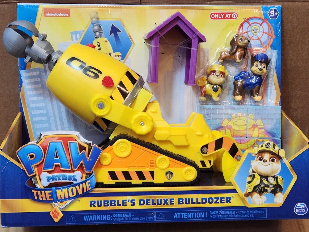 Paw Patrol The Movie - Rubble's Deluxe Bulldozer - NIB