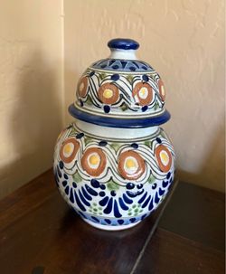 Signed Mexican Talavera Ceramic Jar