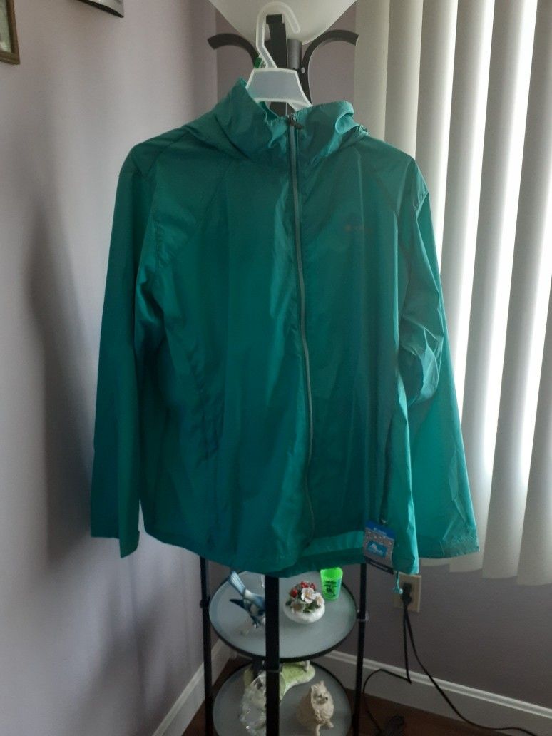 Womens Plus Size 3X Columbia Raincoat BNWT (Turquoise) (Local Pickup Only!!!)