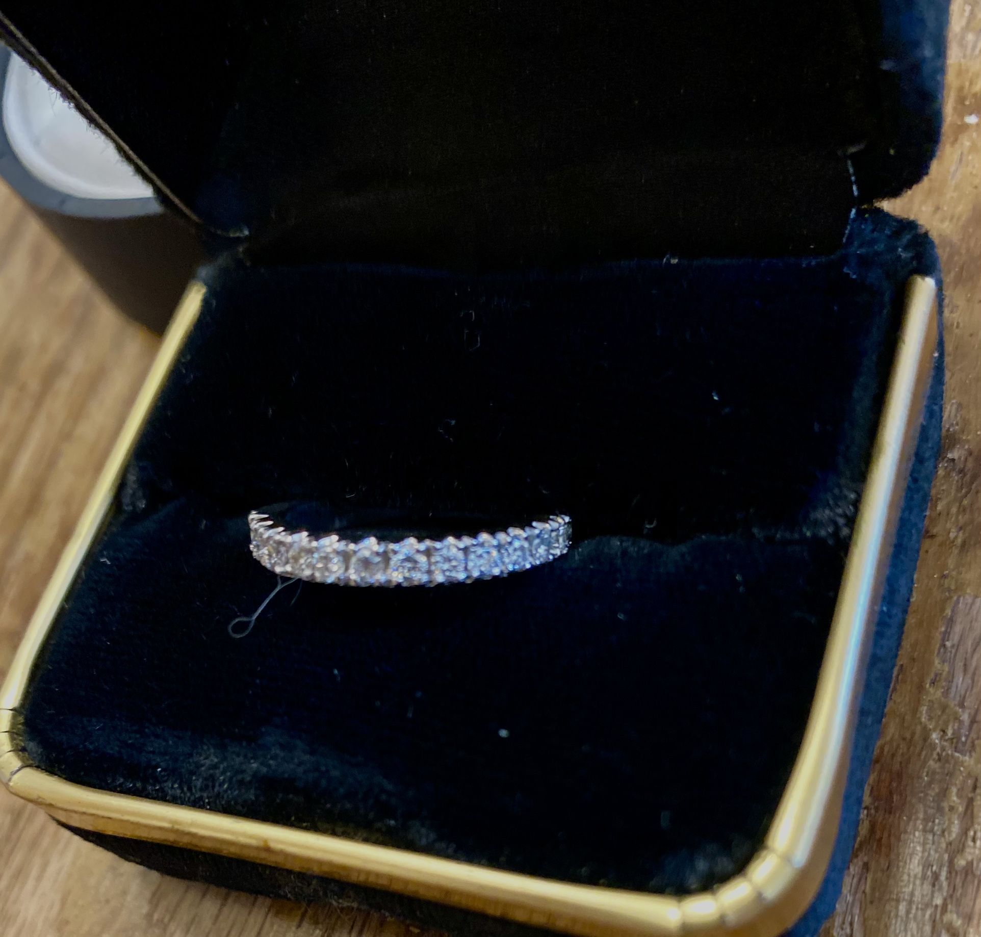 Certified 14kt White Gold With 1/2 Carat Diamond Band. Appraisal For $900