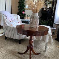 Antique Round End Table