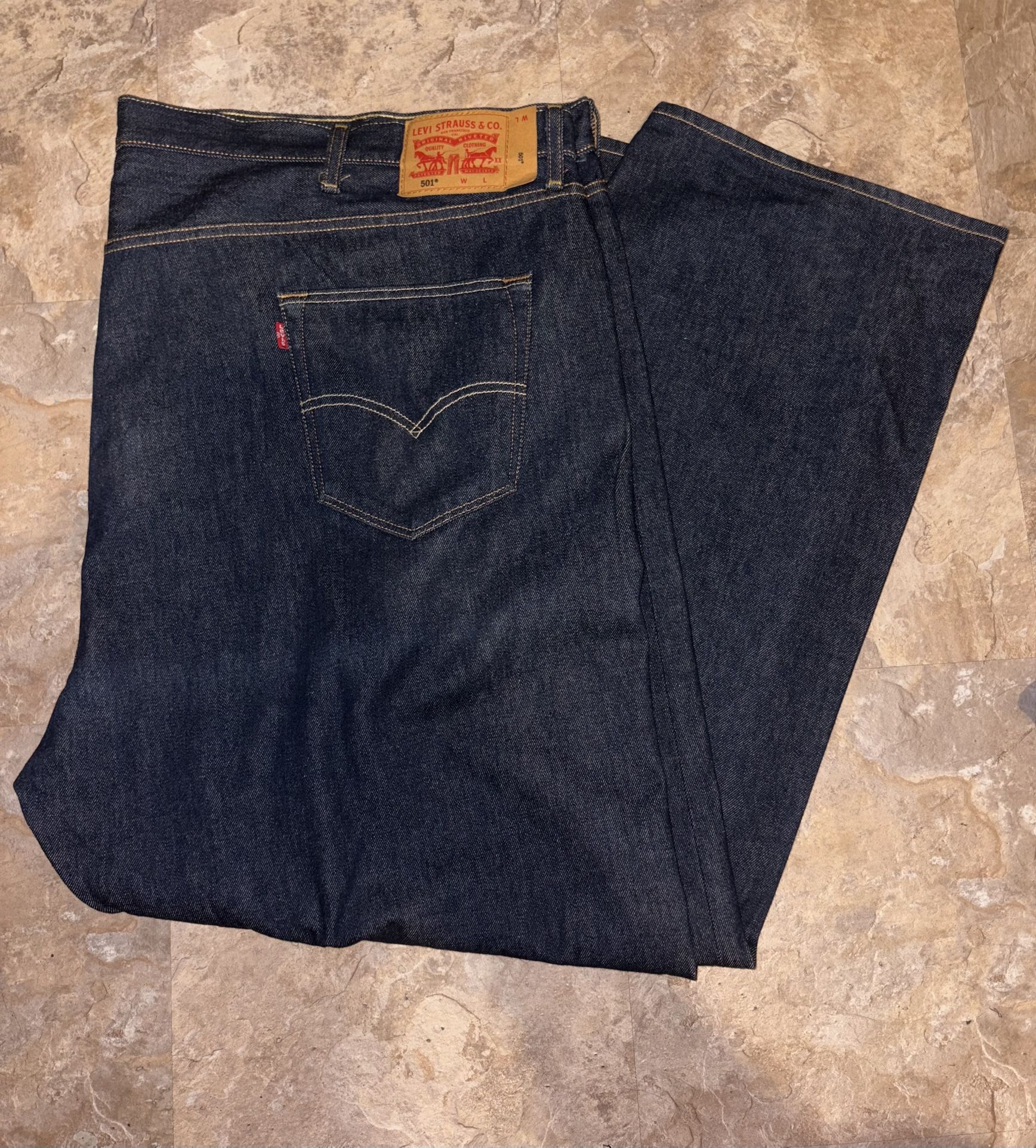 og dark blue 501s