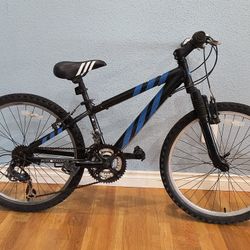 24" Performance Holeshot 7 Speed Kids Mountain Bike With Aluminum Frame 