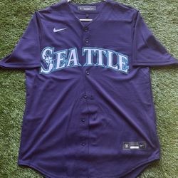 Seattle Mariners Blank Navy Blue Jersey Size Medium