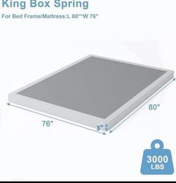 HOBINCHE Low Profile Box Spring King, 3"