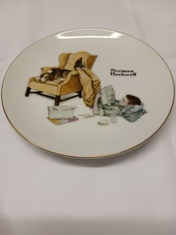 BRAND NEW NORMAN ROCKWELL COLLECTOR'S PLATE, "THE STUDENT "