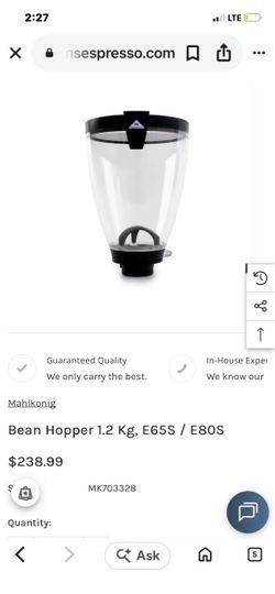 Bean Hopper 1.2 Kg, E65S / E80S
