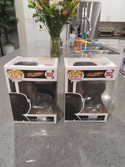 LOT Qty 2 - Funko Pop! Vinyl The Flash Zoom #352 Television Theme Vinyl Figure Black. Brand New, Never Opened