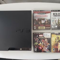 PS3 Slim With Games 