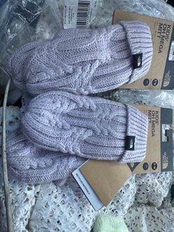 NWT BULK WHOLESALE NORTH FACE KIDS GLOVES 12 PAIRS GREY, BLUE , BLACK , PURPLE  SMALL MED AND LARGE