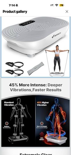 MERACH Vibration Plate Exercise Machine, Vibrating Platform for Lymphatic Drainage Weight Loss Muscle Activation, Full Body Home Exercise Equipment wi