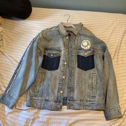 Mishka Two Tone Distressed Denim Jacket 