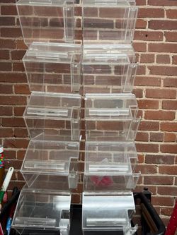 Acrylic Candy Bins with Lift-Open Top