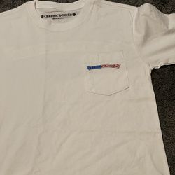 White Chrome Heart T-Shirt Small