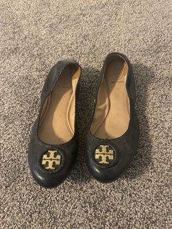 Size 6 Tory Burch Black Leather Ballet Flats