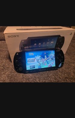 PSP Black 1000 Phat Mod--ded Video Game Console
