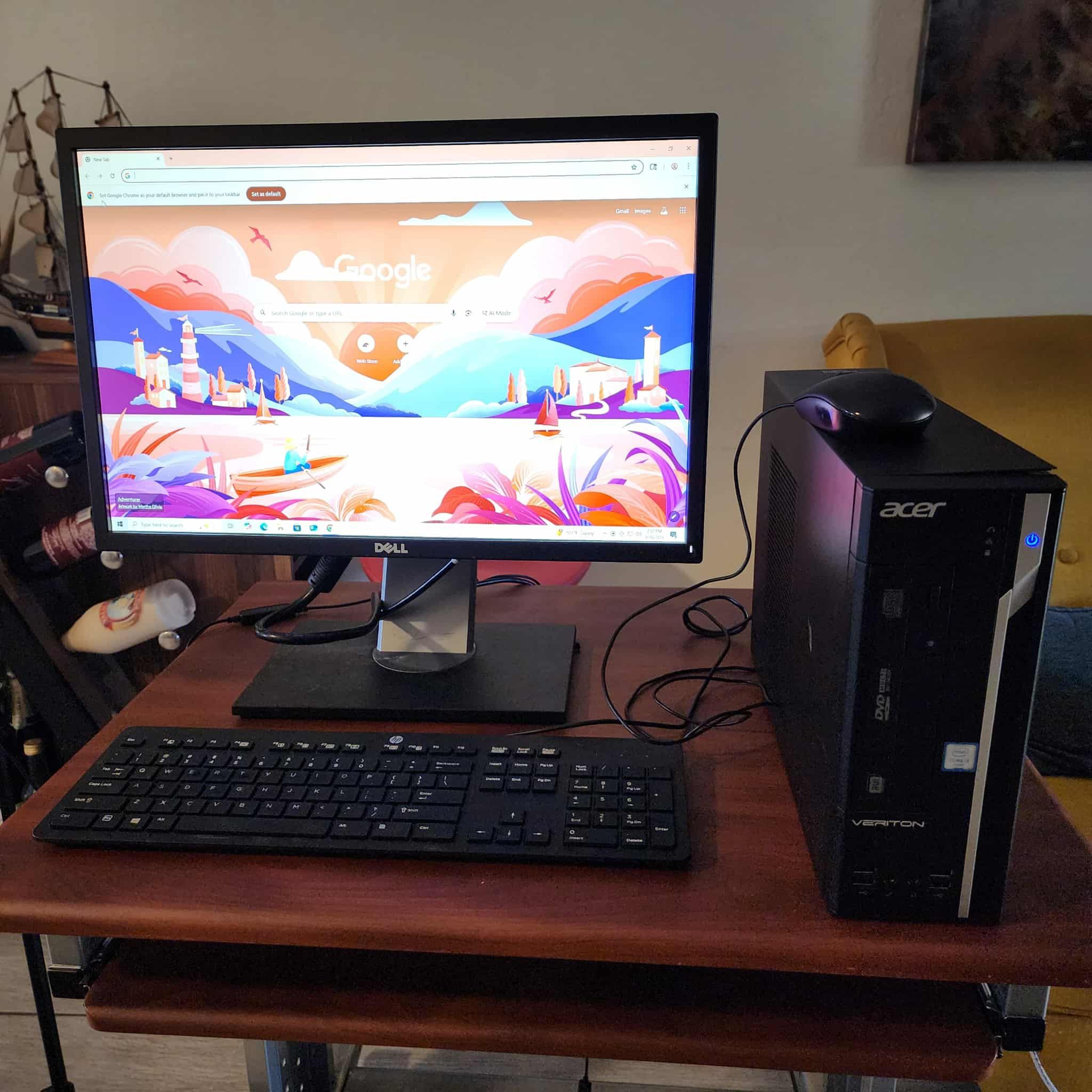 Acer Veriton X2640G Desktop Intel Core i3 6100 3.2GHz 8GB RAM 120GB SSD Win 10 Pro. Microsoft office installed. Ethernet connection. Nothing wro