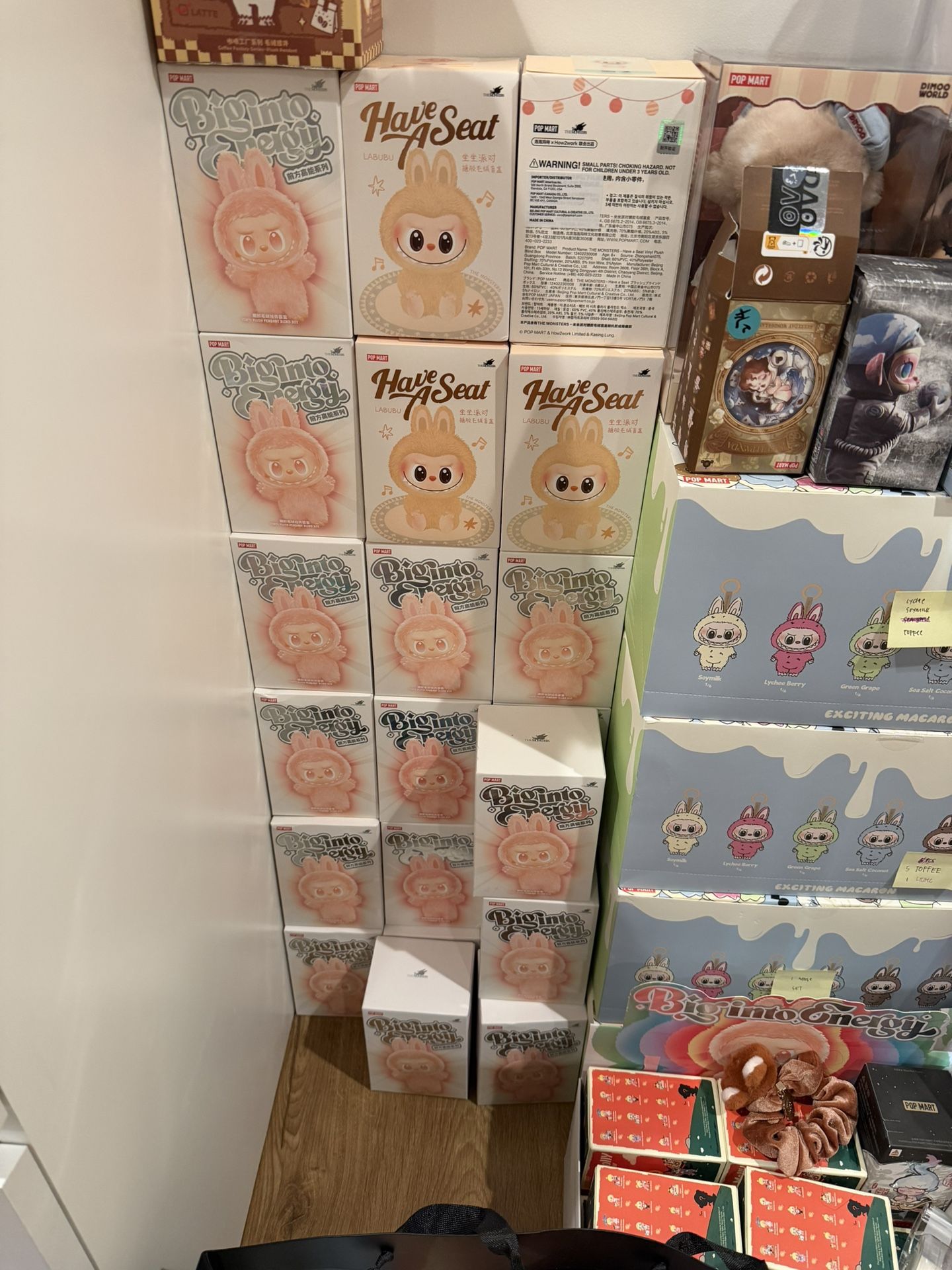 Labubu Big into energy, macarons and have a seat