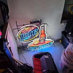 Neon Miller Lite Baseball