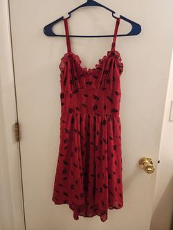 Real Bones Red Flare Dress XS