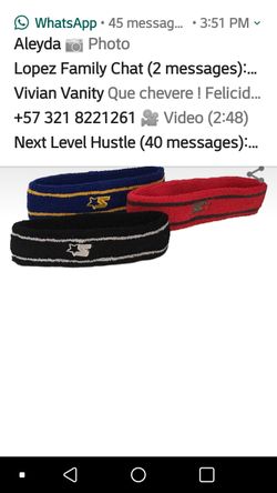 3 pack Retro Vintage Starter sweatbands. Black, red, and blue.