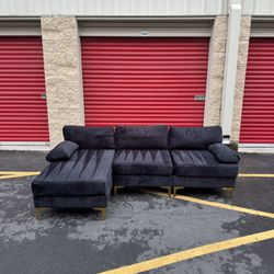Delivery! Black Sectional Sofa