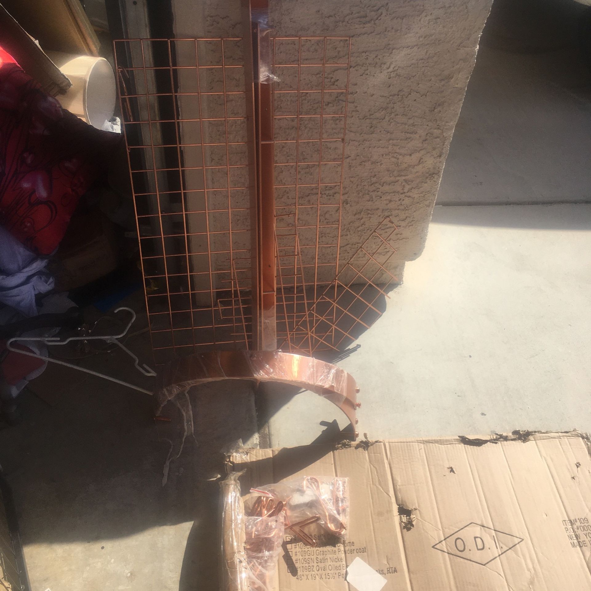 Satin copper pot rack 48x18
