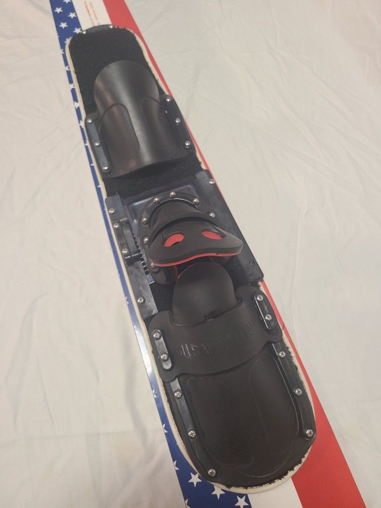 Vintage Taperflex Slalom Water Ski Concave Competition 65" USA Flag for