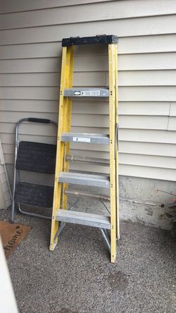 Fiberglass Step Ladder Yellow 6 ft