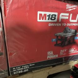 M18 FUEL ONE-KEY 18-Volt Lithium-Ion Brushless Cordless 8-1/4 in. Table Saw (Tool-Only)