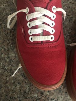 Vans red mens us 7.5 women us9
