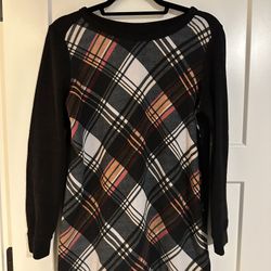 Large - Women’s Plaid Lightweight Sweater