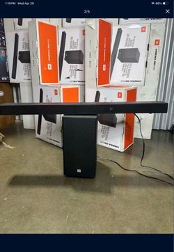 JBL Cinema 3.1.2 Dolby Atmos Model SB595 Channel Soundbar and Wireless Subwoofer