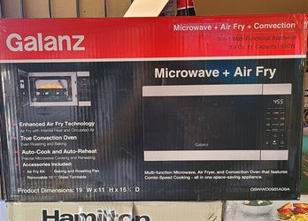 Galanz 0.9 Cu ft Air Fry Microwave, 900 Watts
