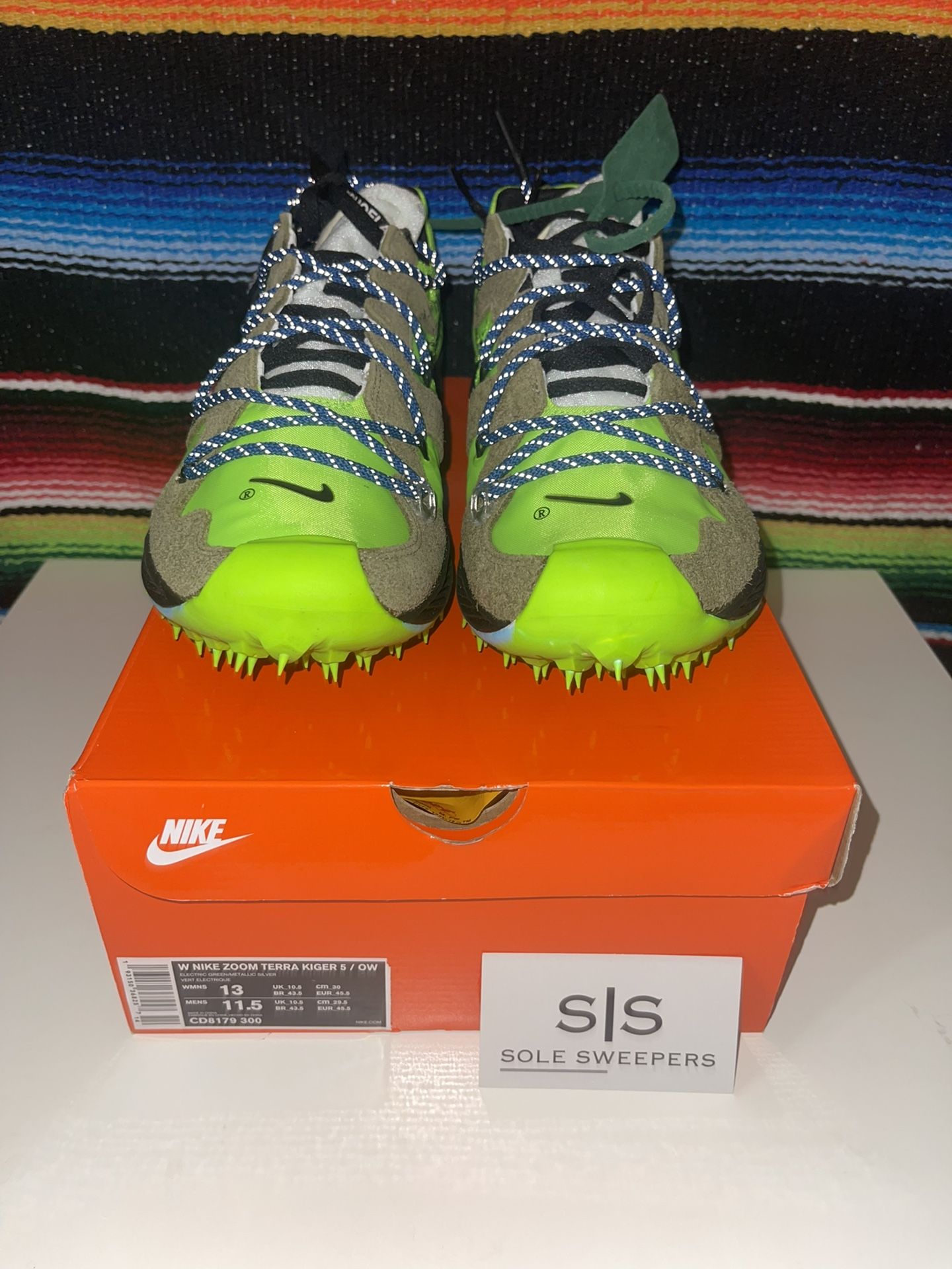 Nike Zoom Terra Kiger Off White Electric Green Sz 13W