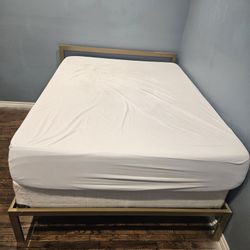 Queen Mattress, cover, box, and frame