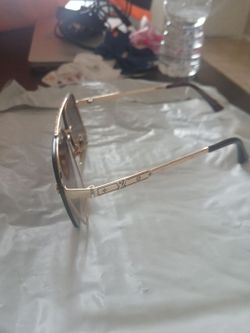 Louis Vuitton Gold Metal Aviator Sunglasses