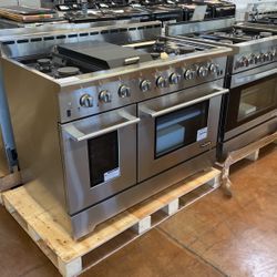 48 Inch Wide Gas Stove NXR Double Oven 