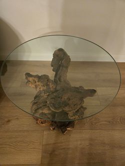 Driftwood Glass End Tables