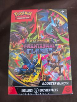 Pokemon Mega Evolution Phantasmal Flames Booster Bundle 6 Packs Sealed Charizard